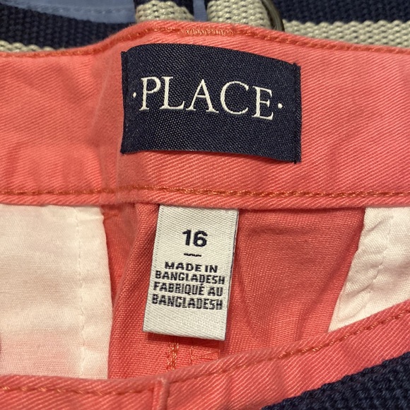 NEW Boy’s Size 16 Cotton Children’s Place Shorts with Belts: Bundle of 2 - Picture 3 of 6